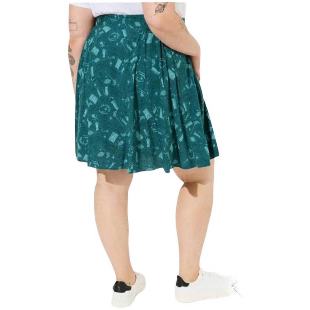 Torrid NWT Disney Hocus Pocus Mini Challis Button Front Skirt Size 4X Green - Picture 6 of 11